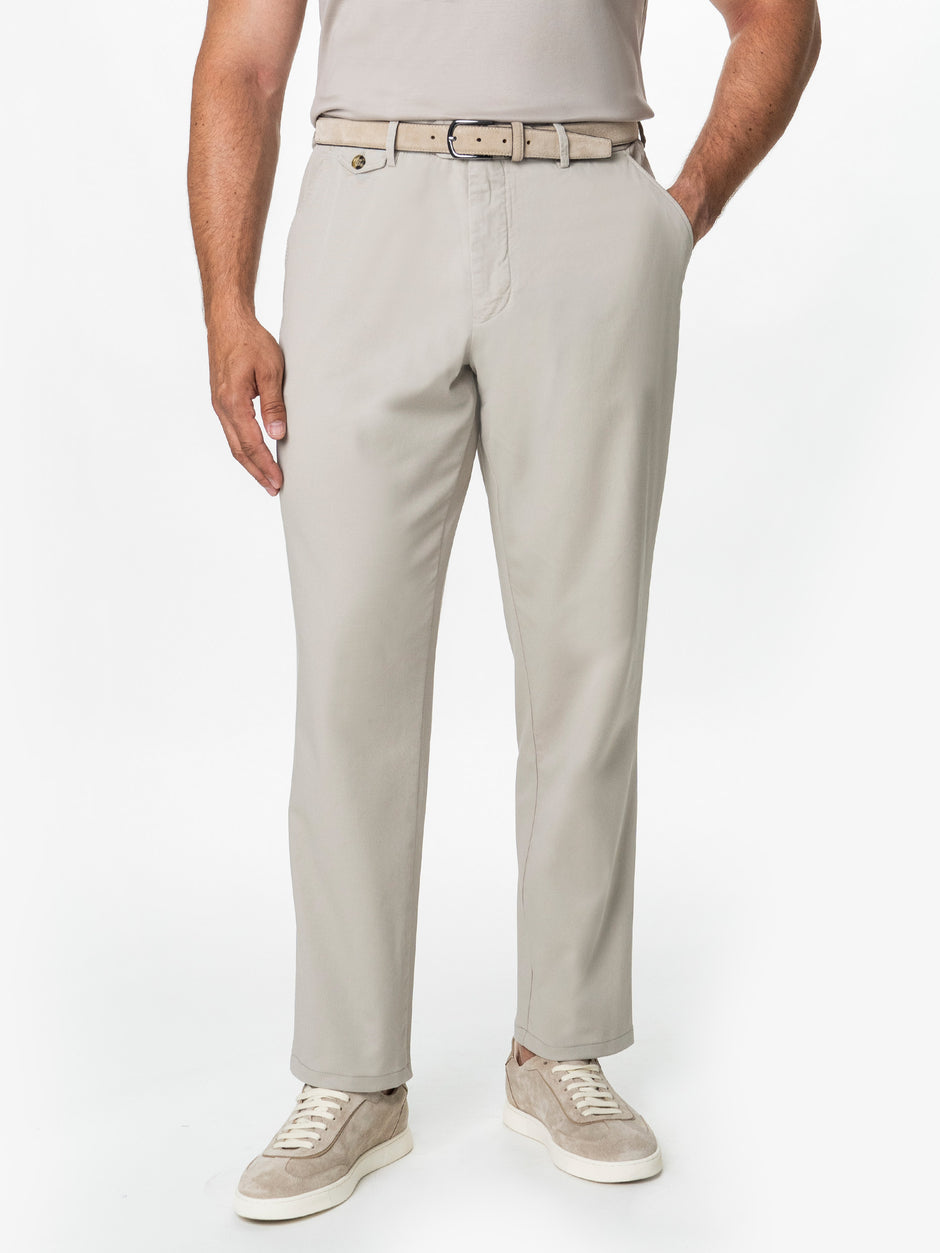 Pantaloni Chino Barbati Grej Deschis 100% Bumbac BMan0003 (1)