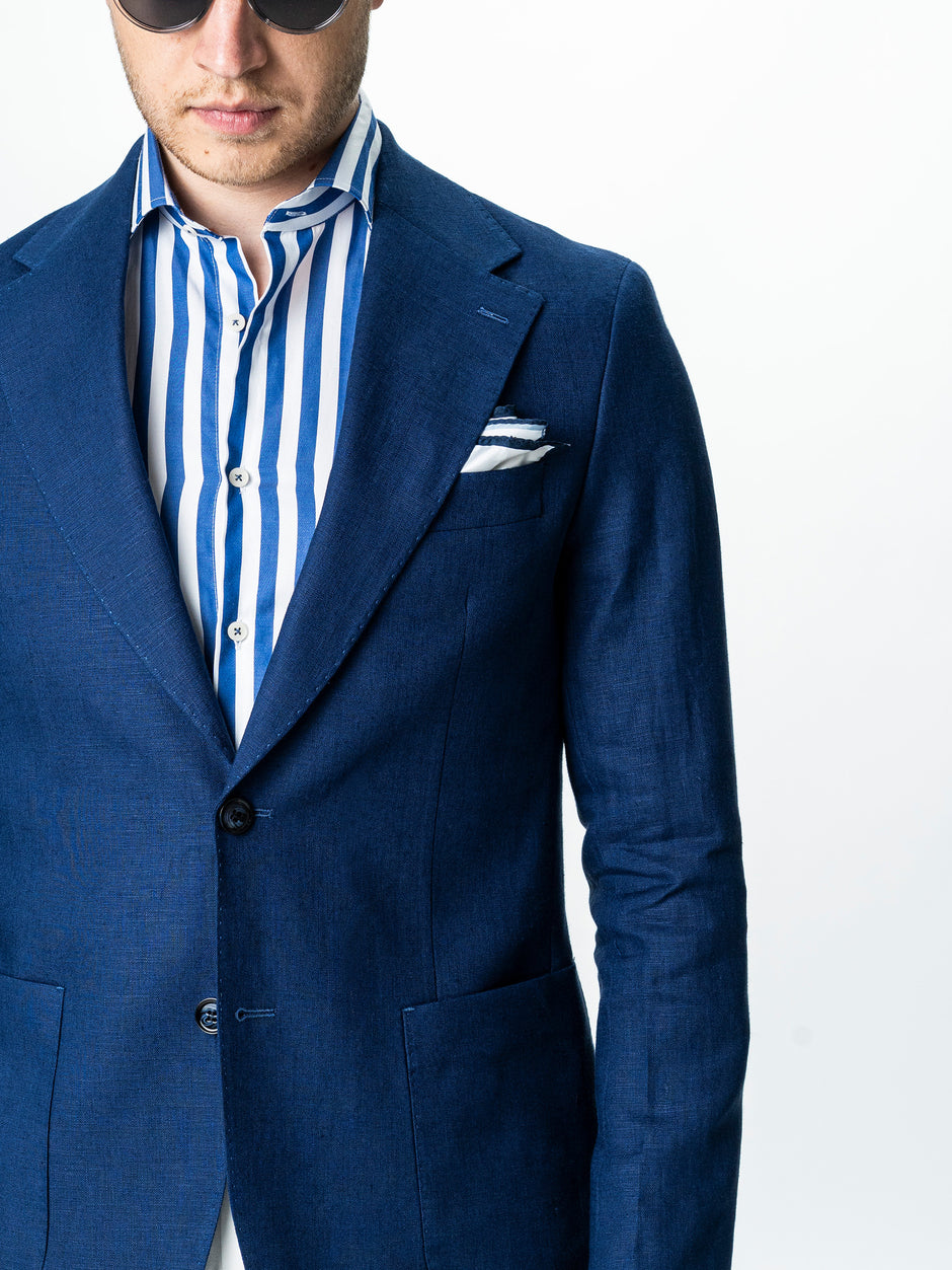 Sacou Barbati Albastru 100% In Natural Vitale Barberis BMan0053 (6)