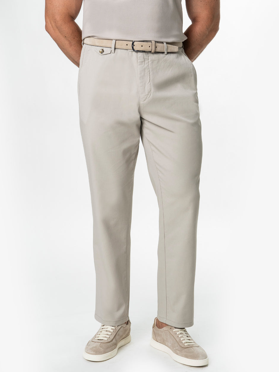 Pantaloni Chino Barbati Grej Deschis 100% Bumbac BMan0003 (3)