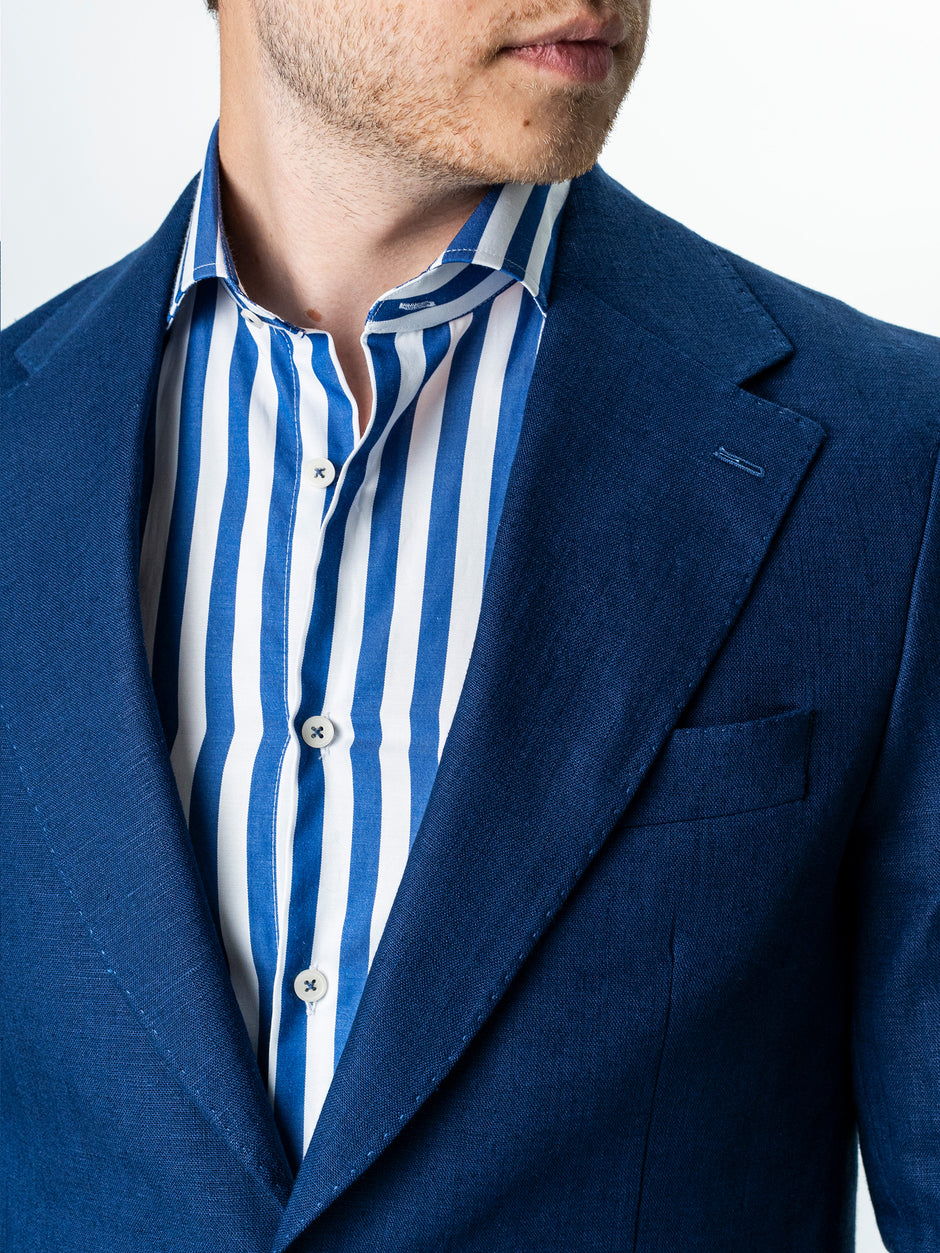 Sacou Barbati Albastru 100% In Natural Vitale Barberis BMan0053 (3)