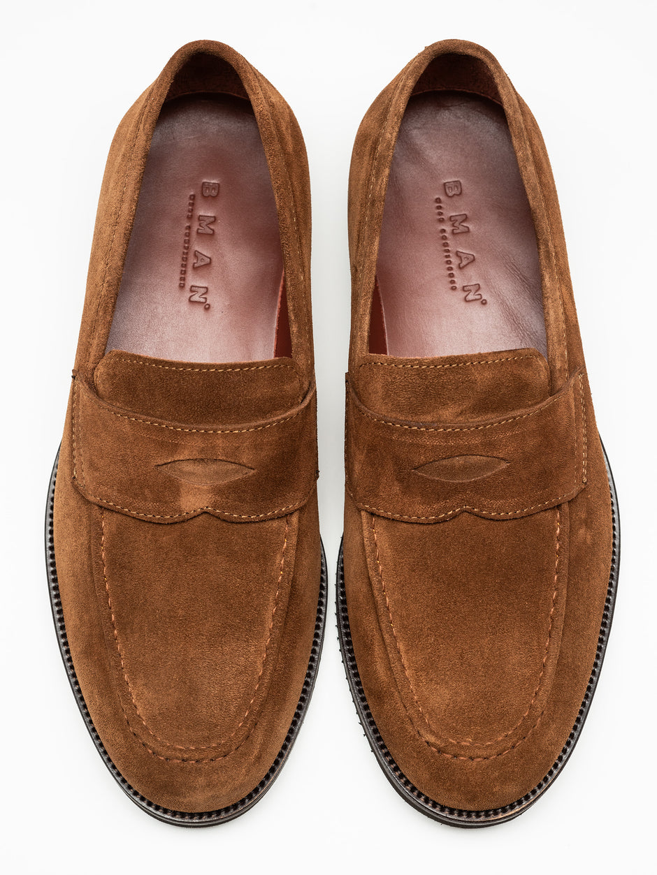 Mocasini Maro Barbati Penny Loafers Din Piele Intoarsa BMan220 (7)