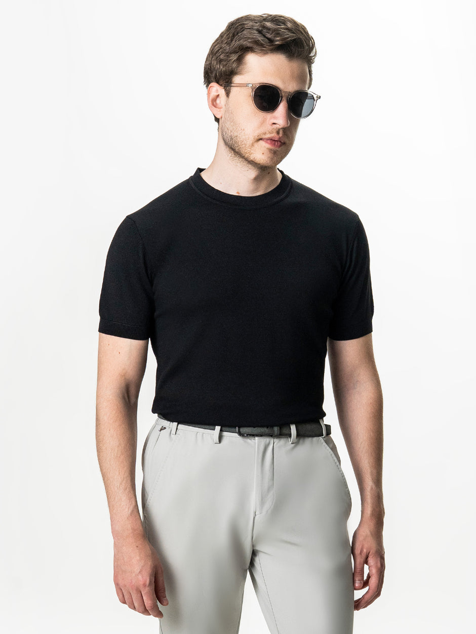 Tricou Barbati Rayon Negru BMan0102 (6)