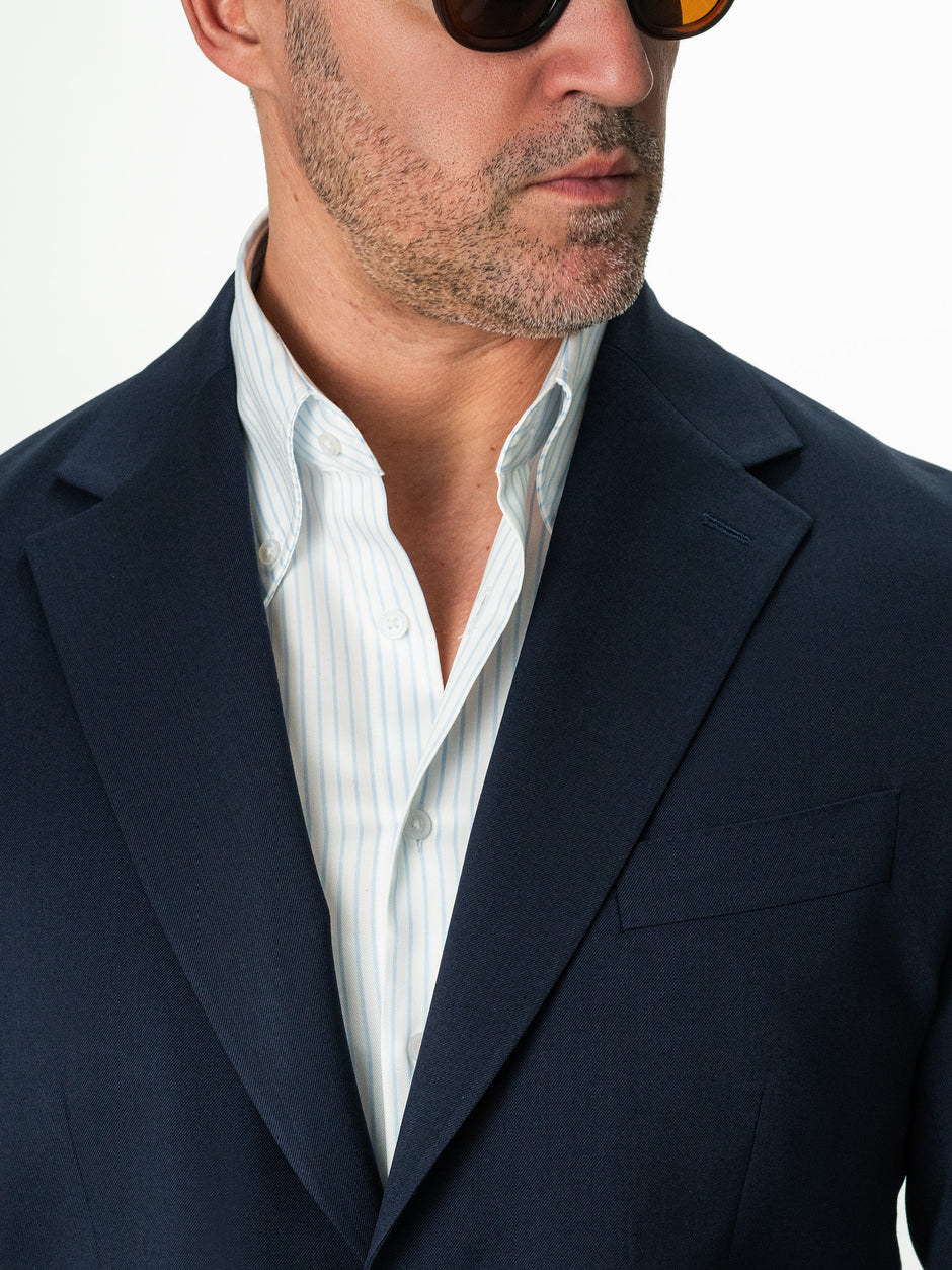 Sacou Albastru Bleumarin Lana Vitale Barberis Super 110'S BMan0042 (3)
