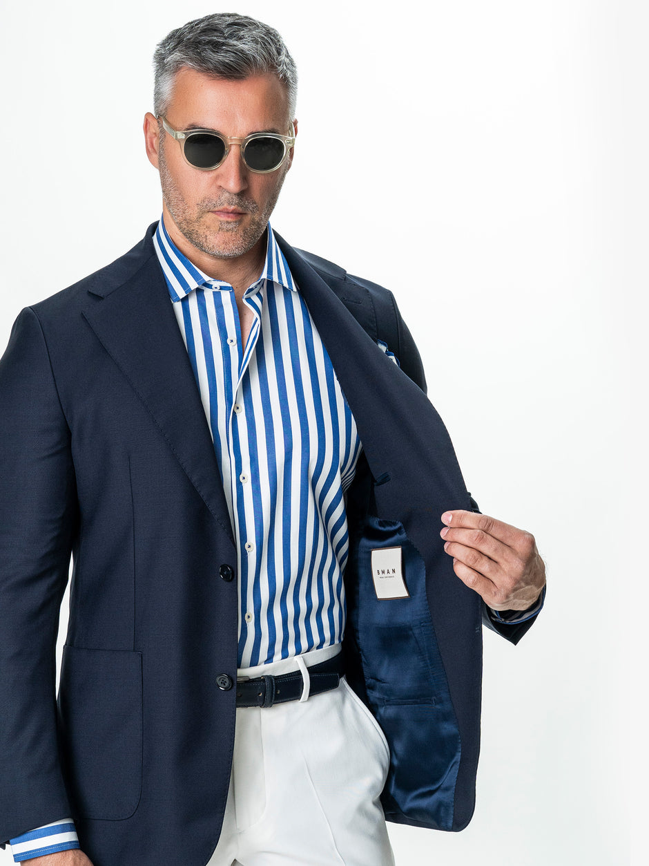 Sacou Bleumarin 100% Lana Vitale Barberis BMan0076 (5)