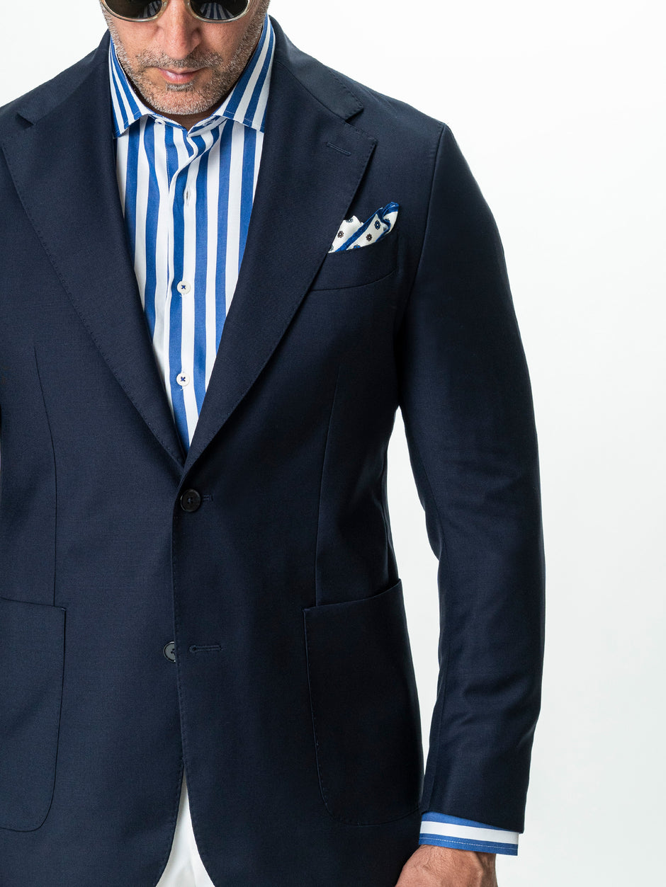 Sacou Bleumarin 100% Lana Vitale Barberis BMan0076 (9)
