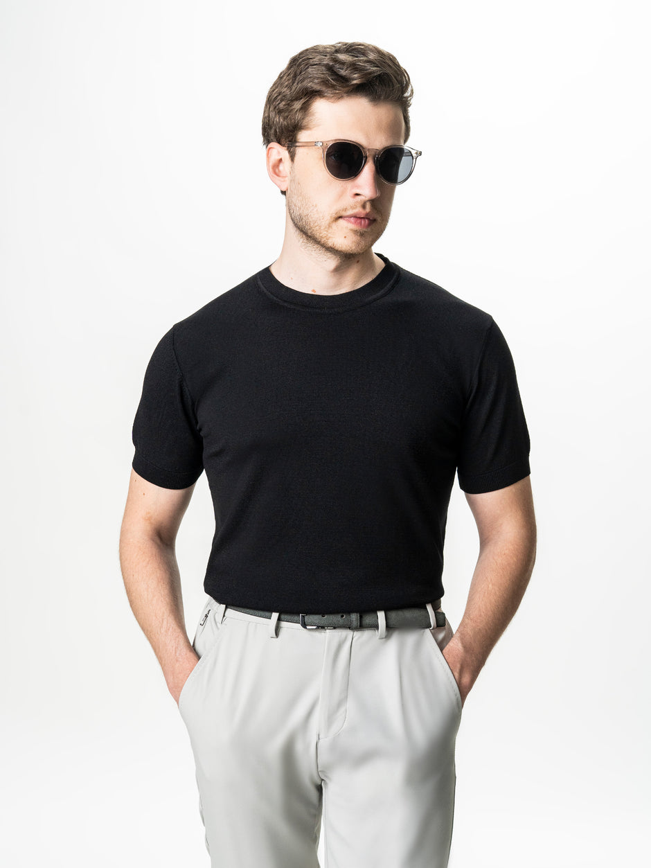 Tricou Barbati Rayon Negru BMan0102 (1)
