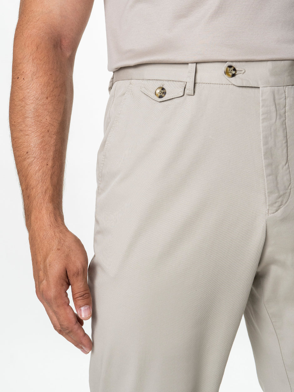 Pantaloni Chino Barbati Grej Deschis 100% Bumbac BMan0003 (6)