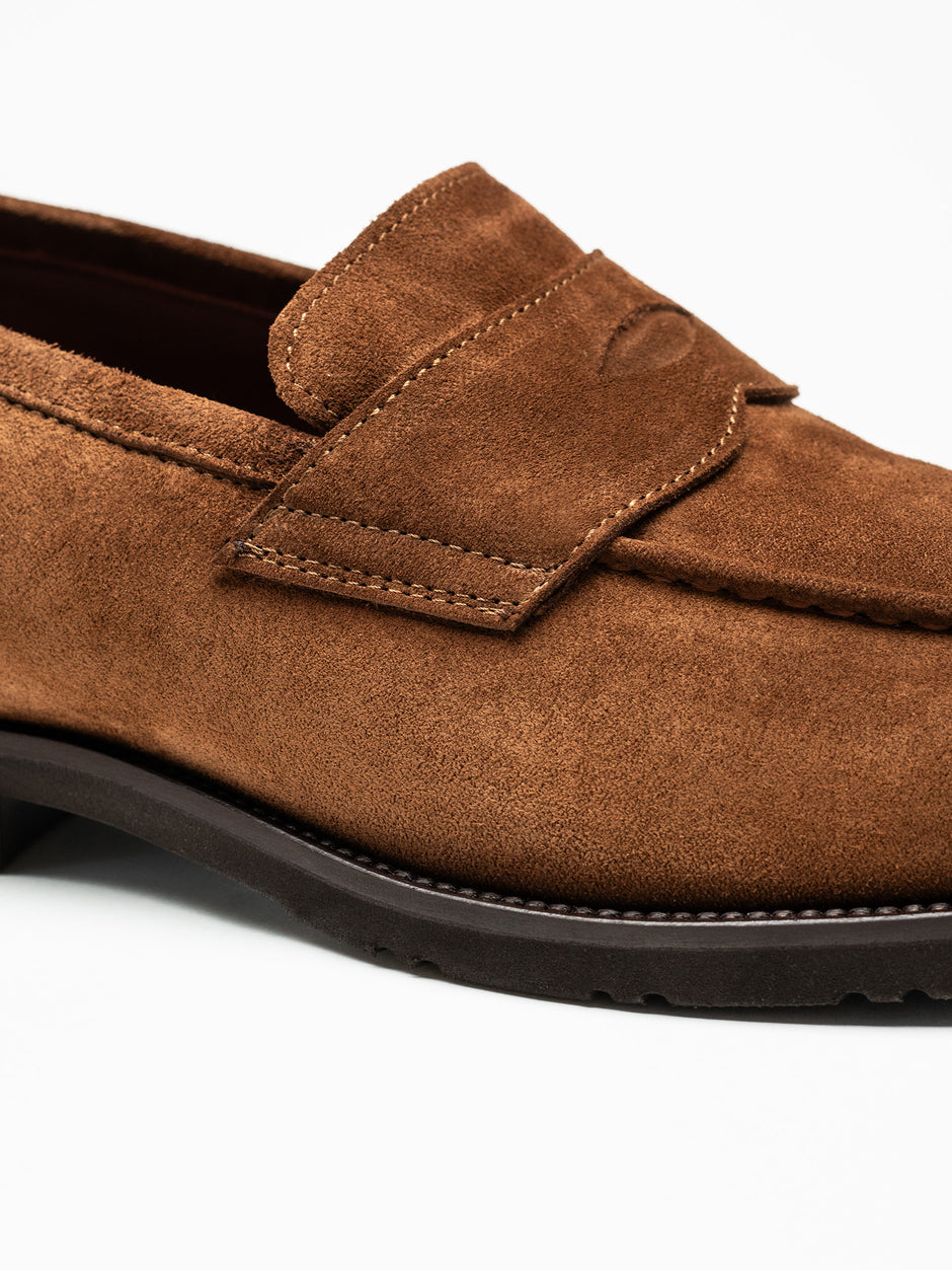 Mocasini Maro Barbati Penny Loafers Din Piele Intoarsa BMan220 (3)