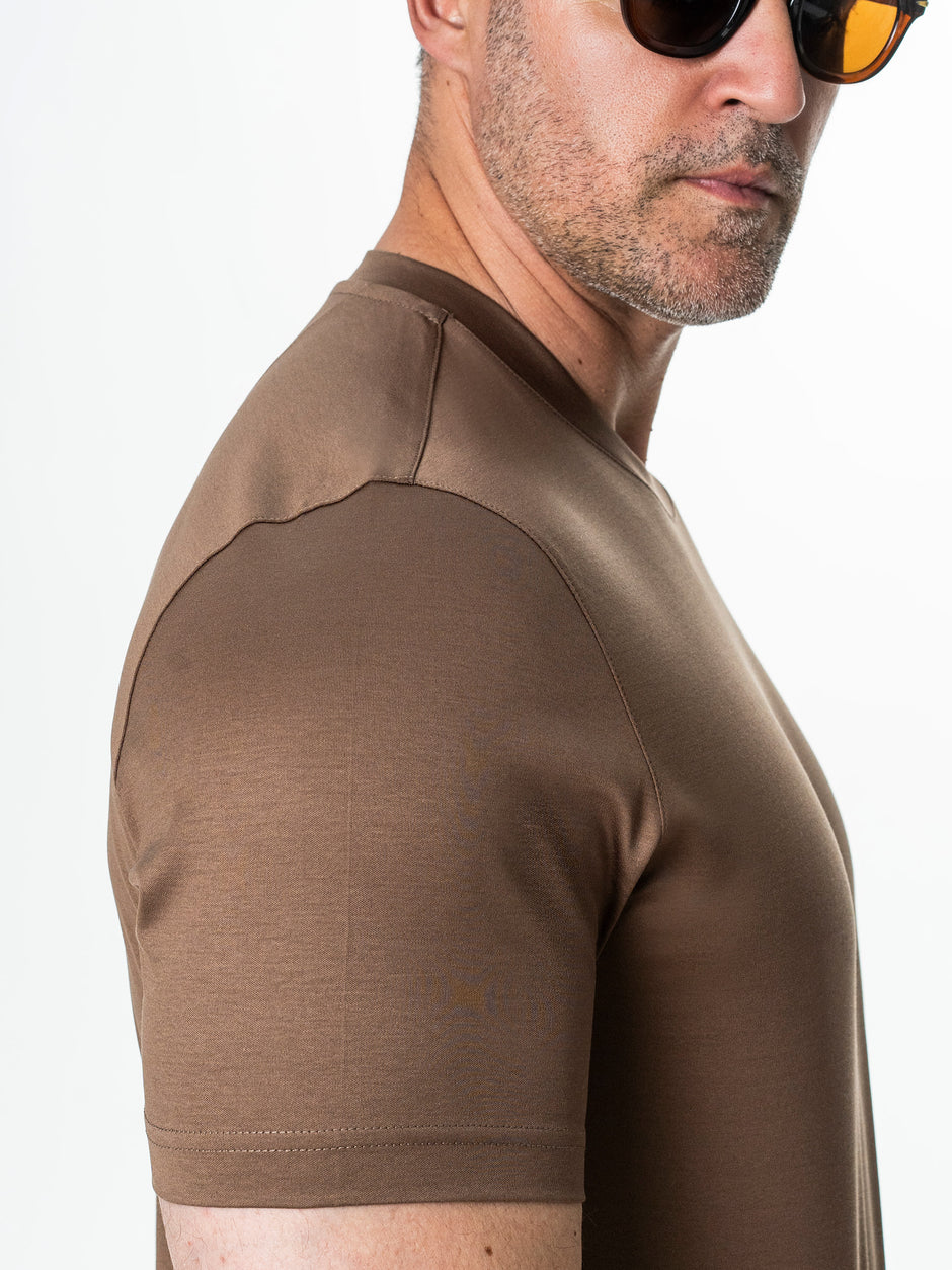 Tricou Premium Barbati Maro 100% Bumbac Egiptean Mercerizat BMan278 (7)