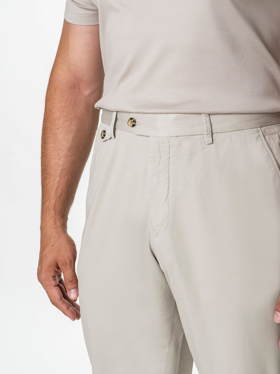 Pantaloni Chino Barbati Grej Deschis 100% Bumbac BMan0003 (5)