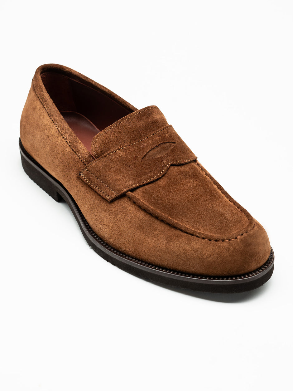 Mocasini Maro Barbati Penny Loafers Din Piele Intoarsa BMan220 (10)