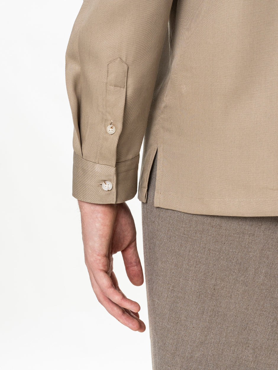 Camasa Barbati Bej din 100% Bumbac Relaxed Fit BMan0407 (6)