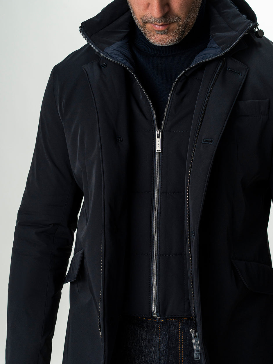 Geaca Barbati Tip Parka Bleumarin Cu Gluga BMan0200 (3)