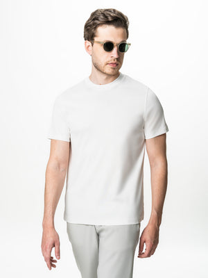 Tricou Premium Barbati Alb Din Bumbac Egiptean Mercerizat BMan278
