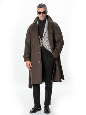 Pantaloni Cu Pense Barbati Maro Cafeniu Gurkha Din Stofa De Toamna BMan702