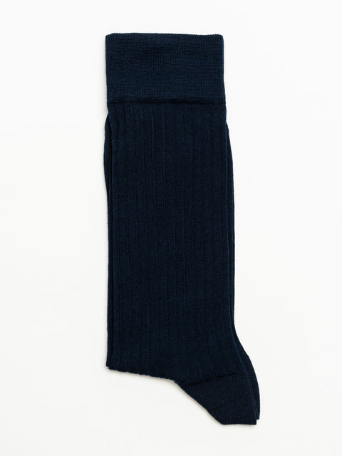 Sosete Barbati Bleumarin Dungi Fine 100% Bumbac Organic Mercerizat BMan158