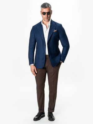 Pantaloni Cu Pense Barbati Maro Cafeniu Gurkha Din Stofa BMan702
