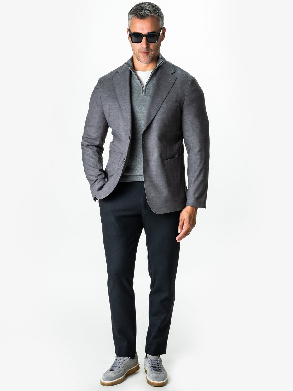 Pantaloni Bleumarin Barbati Office Stretch Relax Fit BMan0001 (2)