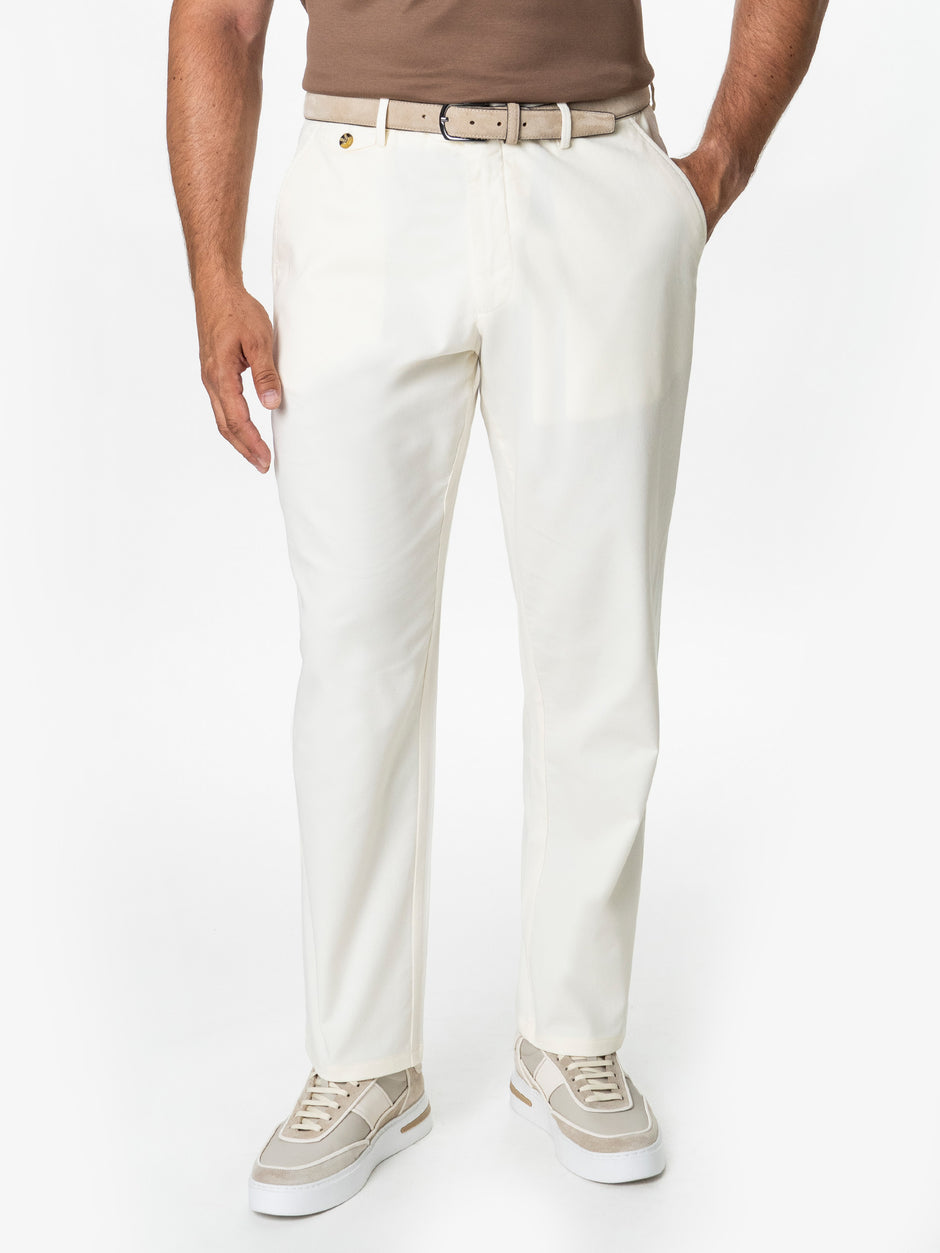 Pantaloni Chinos Barbati Crem 100% Bumbac Bman0003 (3)