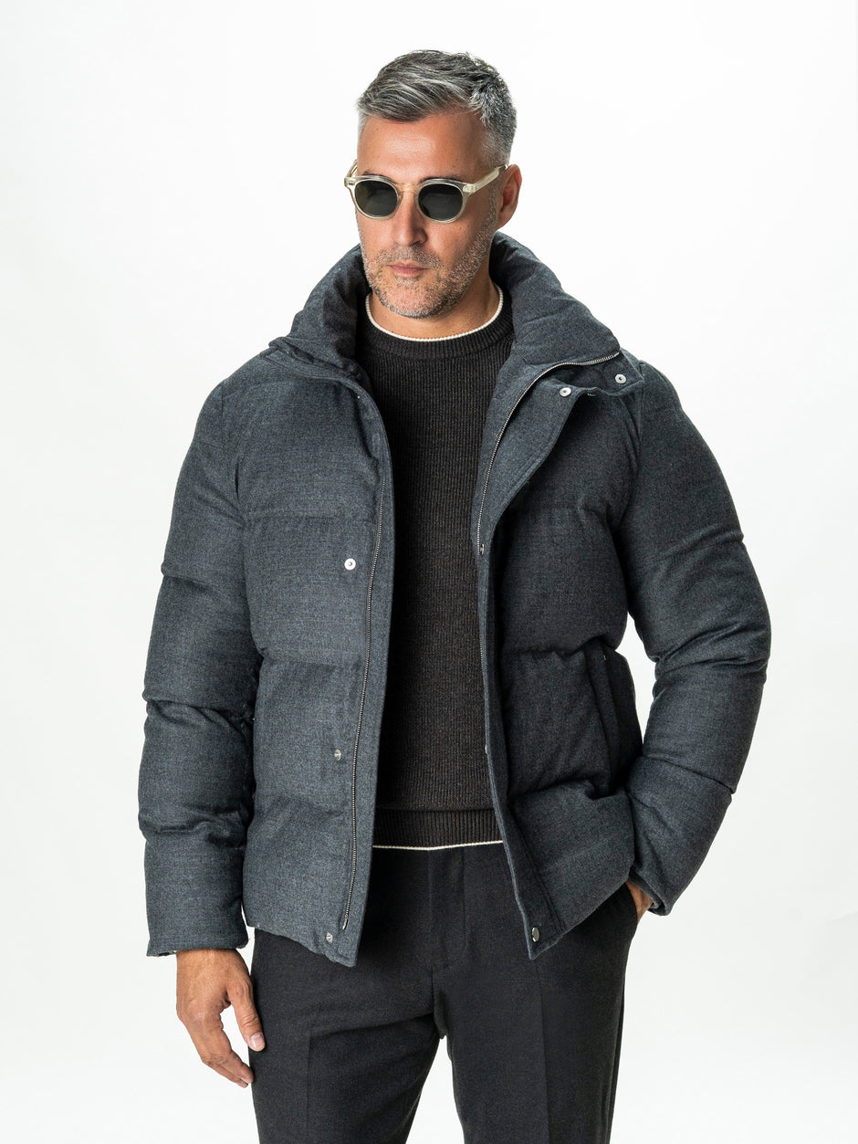 Geaca Puffer Barbati Gri Lana Vitale Barberis FeatherWeight BMan0009 (3)