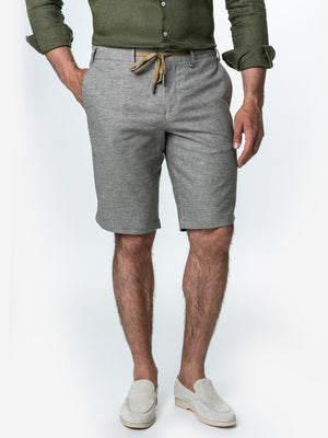 Pantaloni Scurti Barbati Verde Olive Din In Natural BMan179