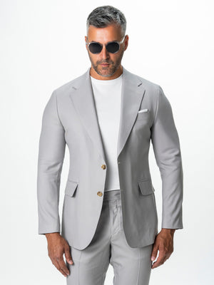 Costum Barbati Gri Deschis 100% Lana Fratelli Tallia di Delfino Super 140'S BMan0059