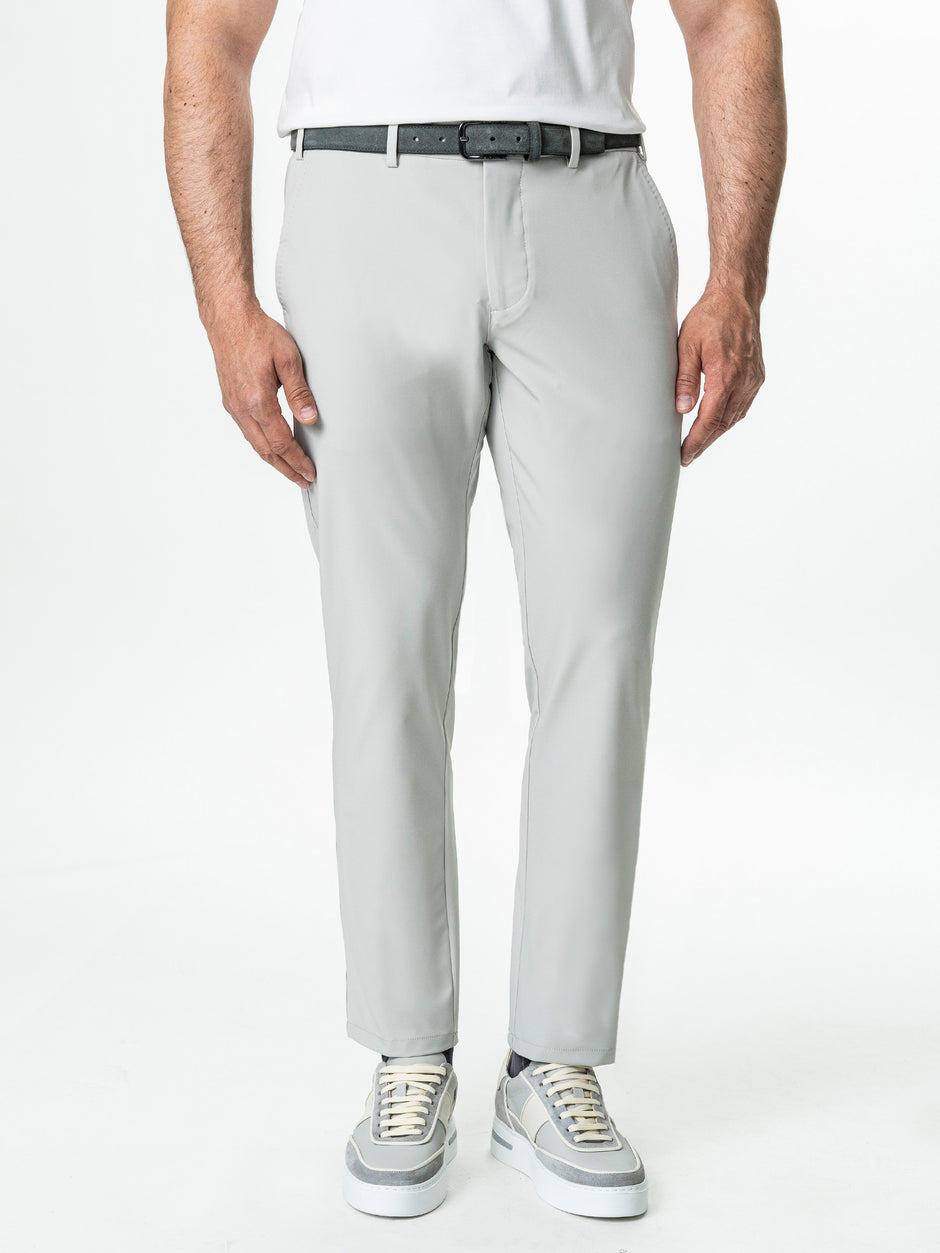 Pantaloni Casual Barbati Gri Deschis Din Spandex BMan0102 (4)