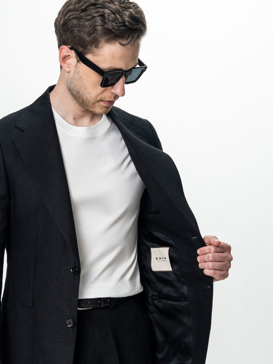 Sacou Barbati Negru 100% In Natural Vitale Barberis BMan0053 (7)