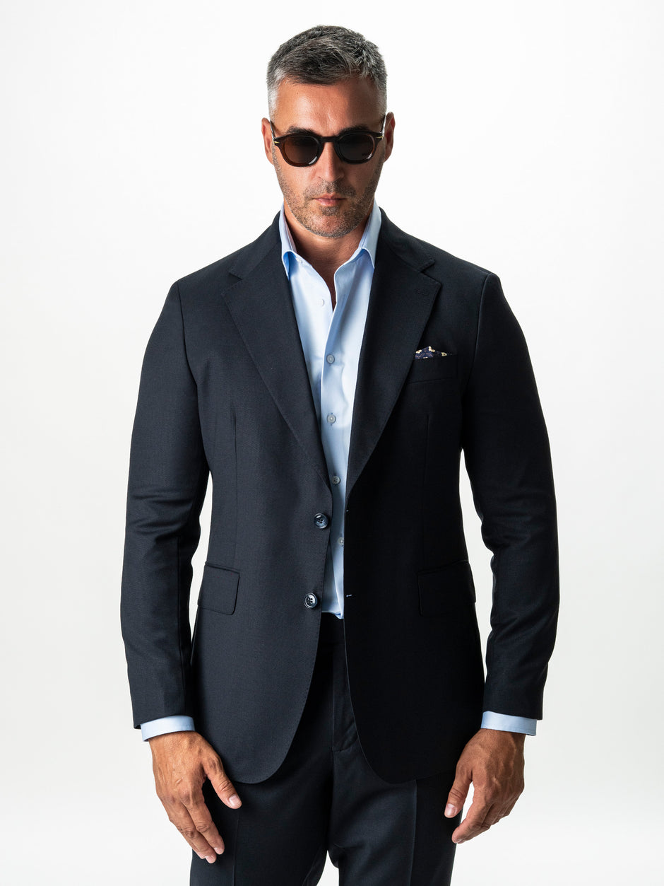 Costum Bleumarin Barbati Lana Vitale Barberis Oxford Flexo BMan0015 (2)