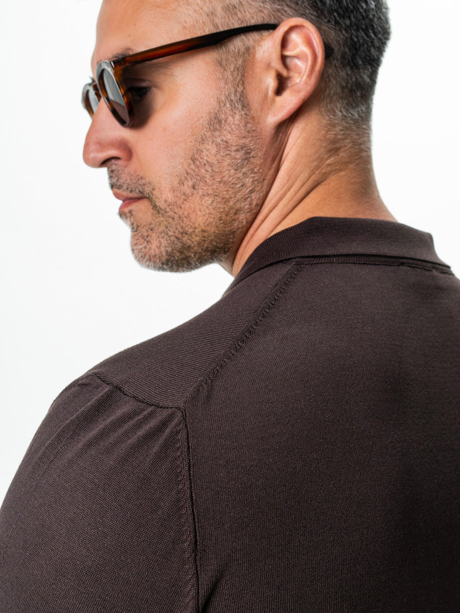 Tricou Barbati Polo Maro Cafeniu BMan0103 (4)