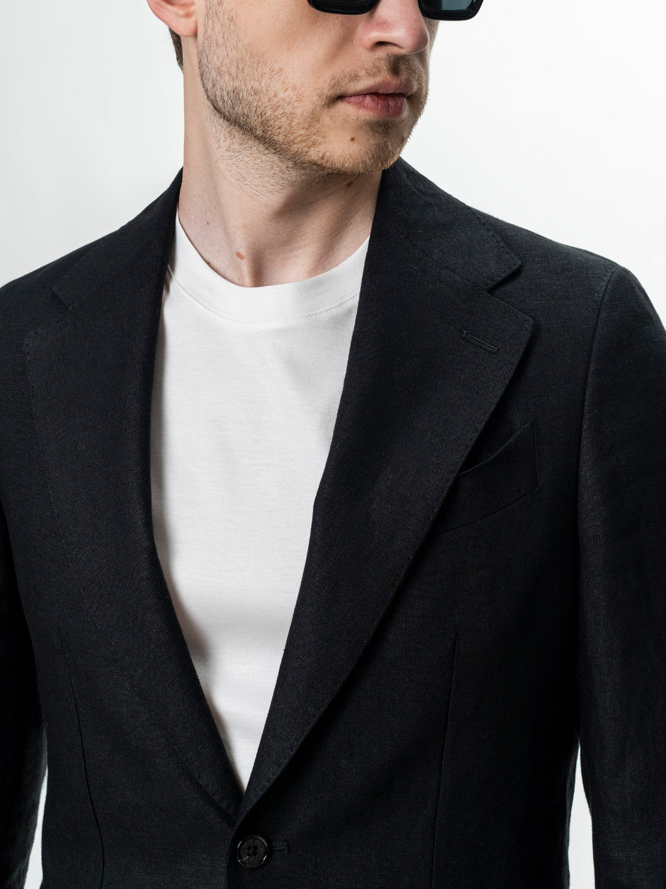 Sacou Barbati Negru 100% In Natural Vitale Barberis BMan0053 (5)