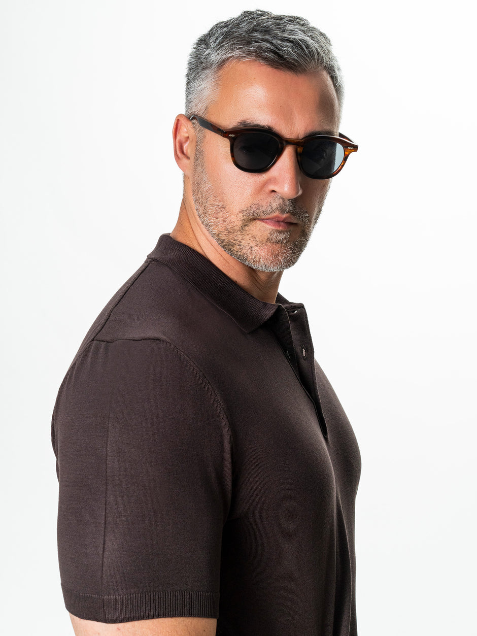 Tricou Barbati Polo Maro Cafeniu BMan0103 (5)