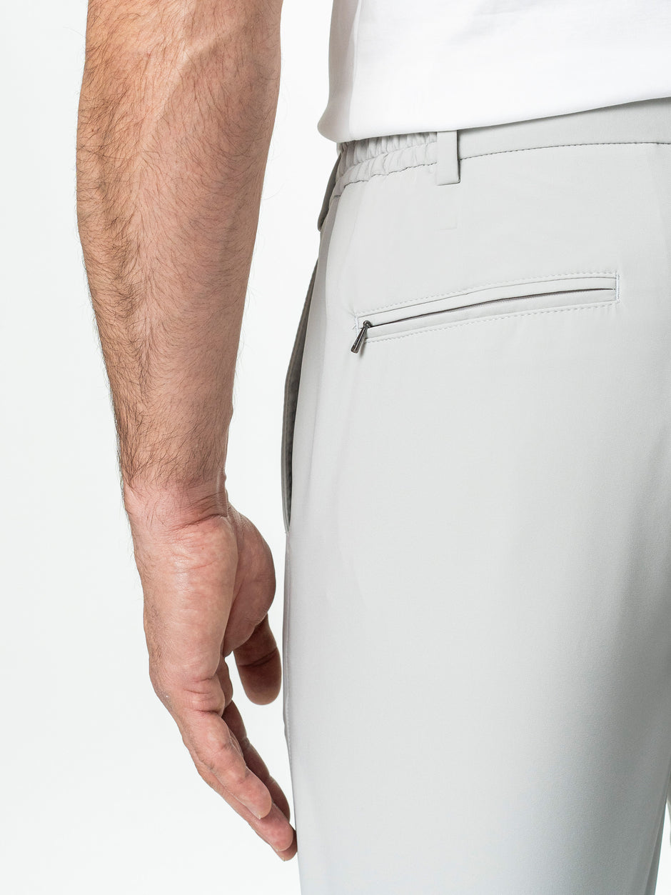 Pantaloni Casual Barbati Gri Deschis Din Spandex BMan0102 (6)