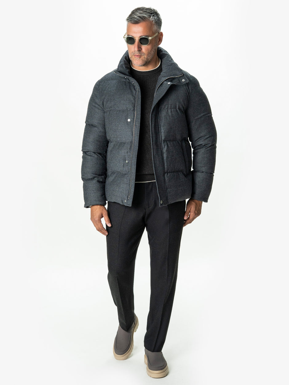 Geaca Puffer Barbati Gri Lana Vitale Barberis FeatherWeight BMan0009 (2)