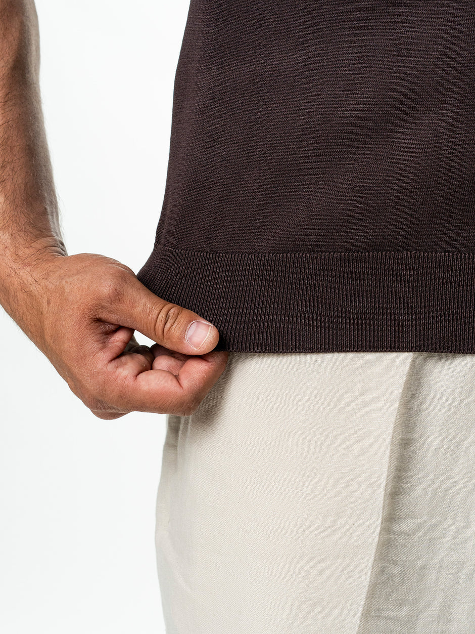 Tricou Barbati Polo Maro Cafeniu BMan0103 (6)