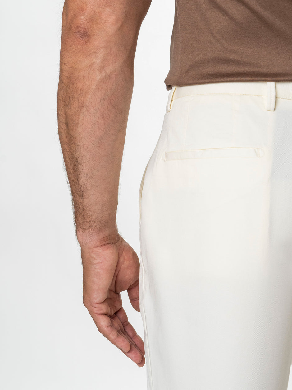 Pantaloni Chinos Barbati Crem 100% Bumbac Bman0003 (7)