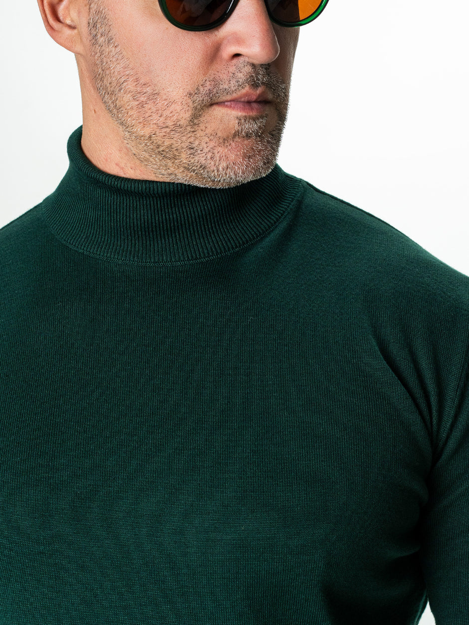 Pulover Tip Helanca Verde Bărbați 100% Bumbac Premium Levent Cottone Toamna&Iarna BMan0007 (3)