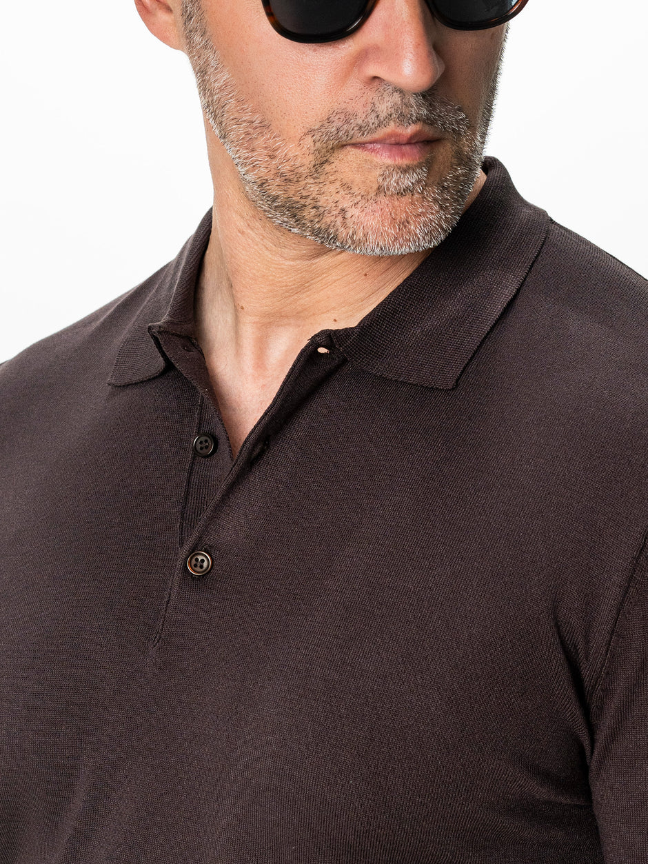 Tricou Barbati Polo Maro Cafeniu BMan0103 (3)