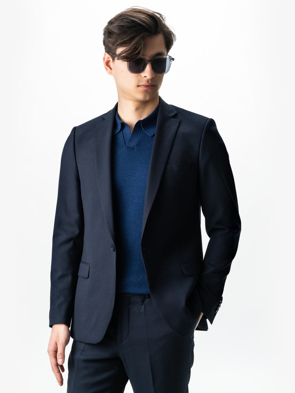 Pulover Barbati Office Bleumarin Guler Polo Fara Nasturi  Bumbac Soft 100% Natural Galbiatti Cotton Toamna&Iarna  BMan0013 (7)