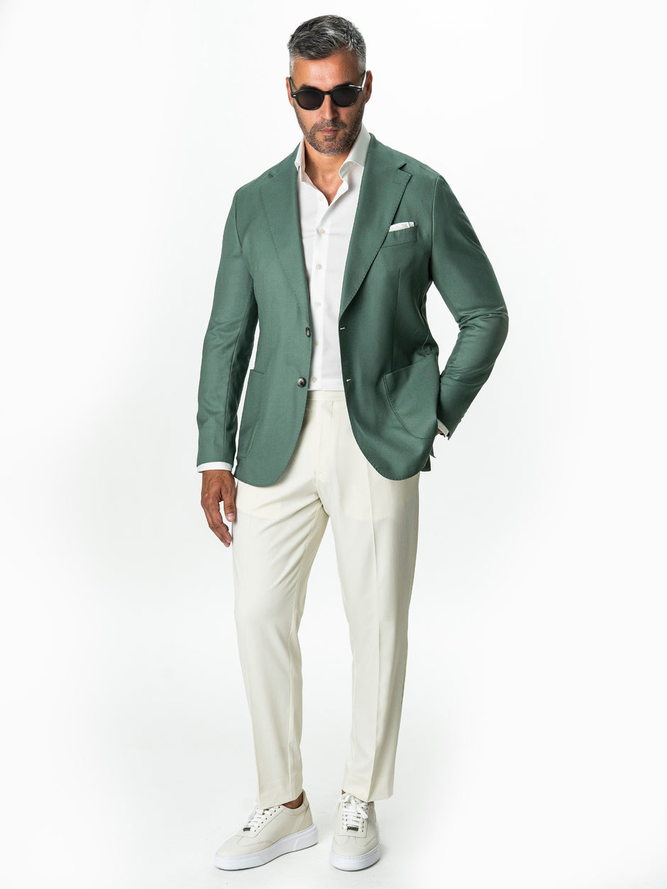 Pantaloni Barbati Crem Design Gurkha Stofa Confortabila Amestec Lana BMan723 (2)