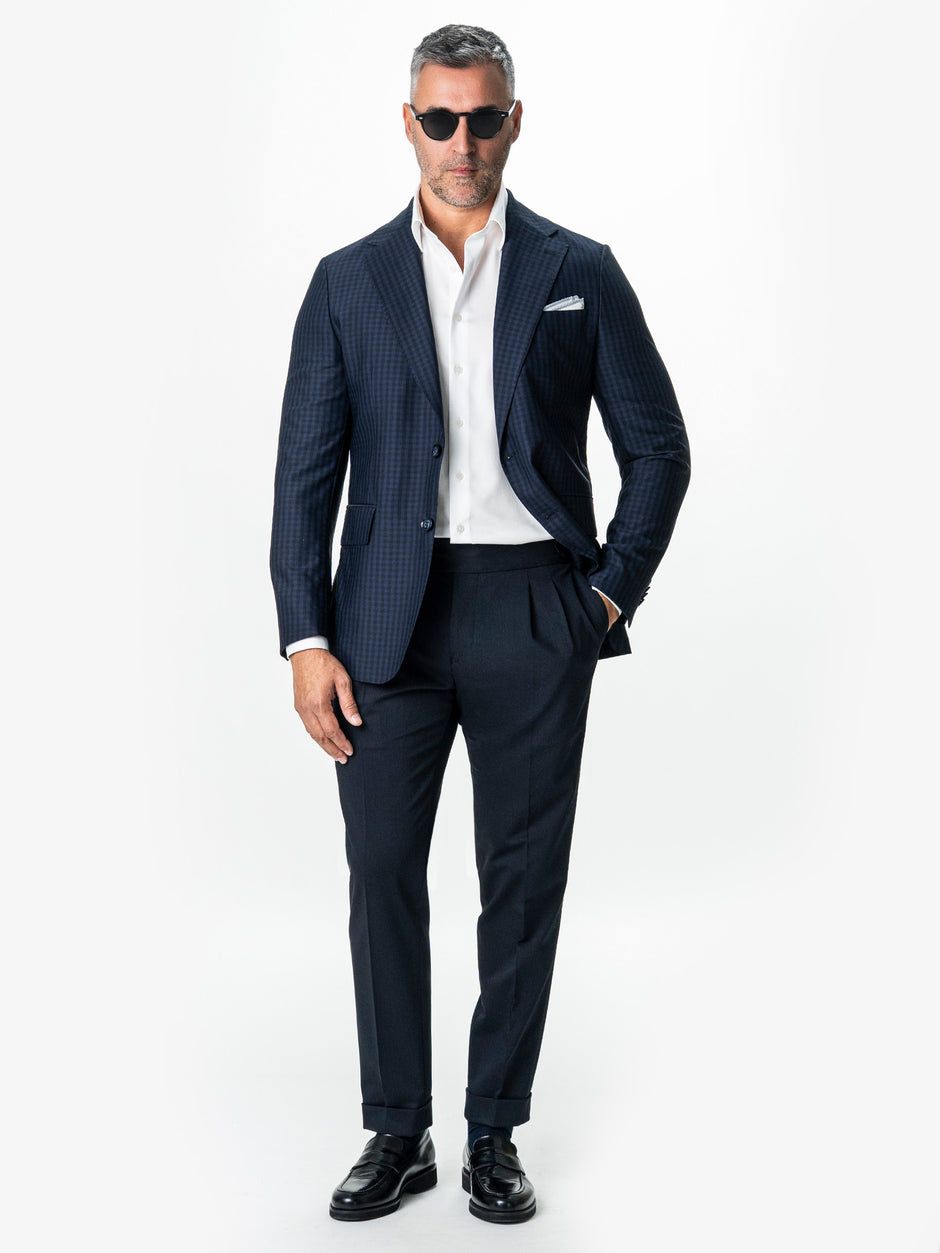 Sacou Office Barbati Bleumarin Inchis 100% Lana BMan0045 (2)