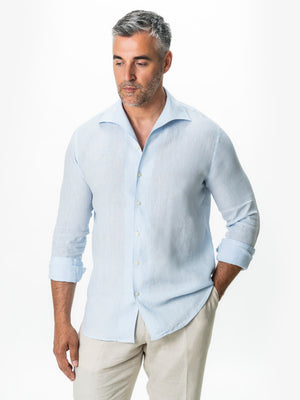 Camasa Barbati Guler Capri Bleu 100% In Natural BMan0079