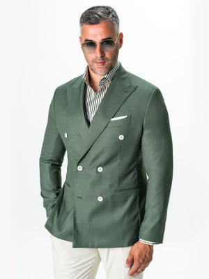 Sacou Barbati Verde De Vara Doua Randuri BMan0007