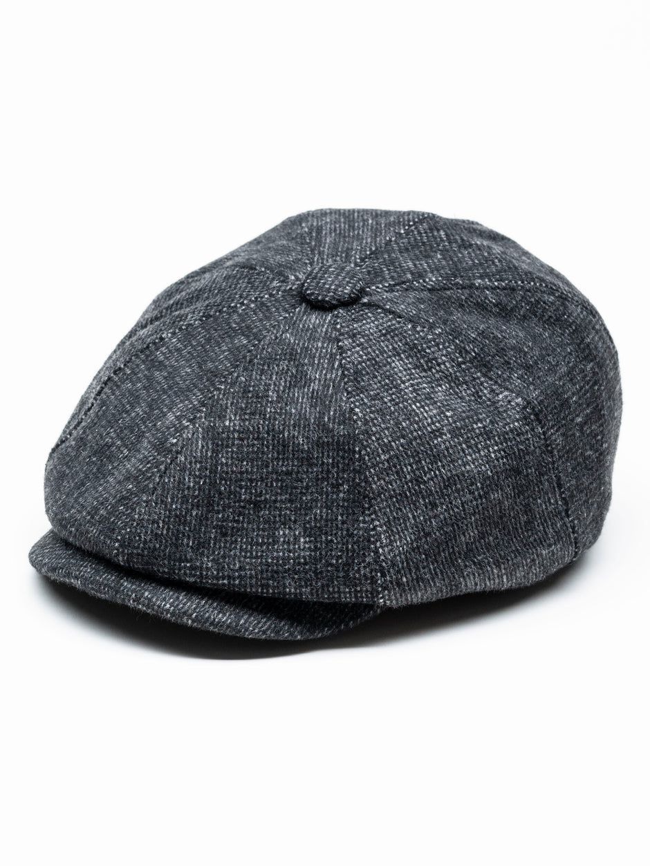 Sapca Barbati Newsboy Gri Inchis Houndstooth Tip Basca De Iarna Gotti BMan0011 (1)
