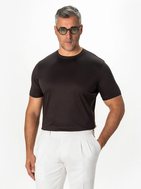 Tricou Barbati Maro Cafeniu Bumbac Egiptean 80/2 BMan278