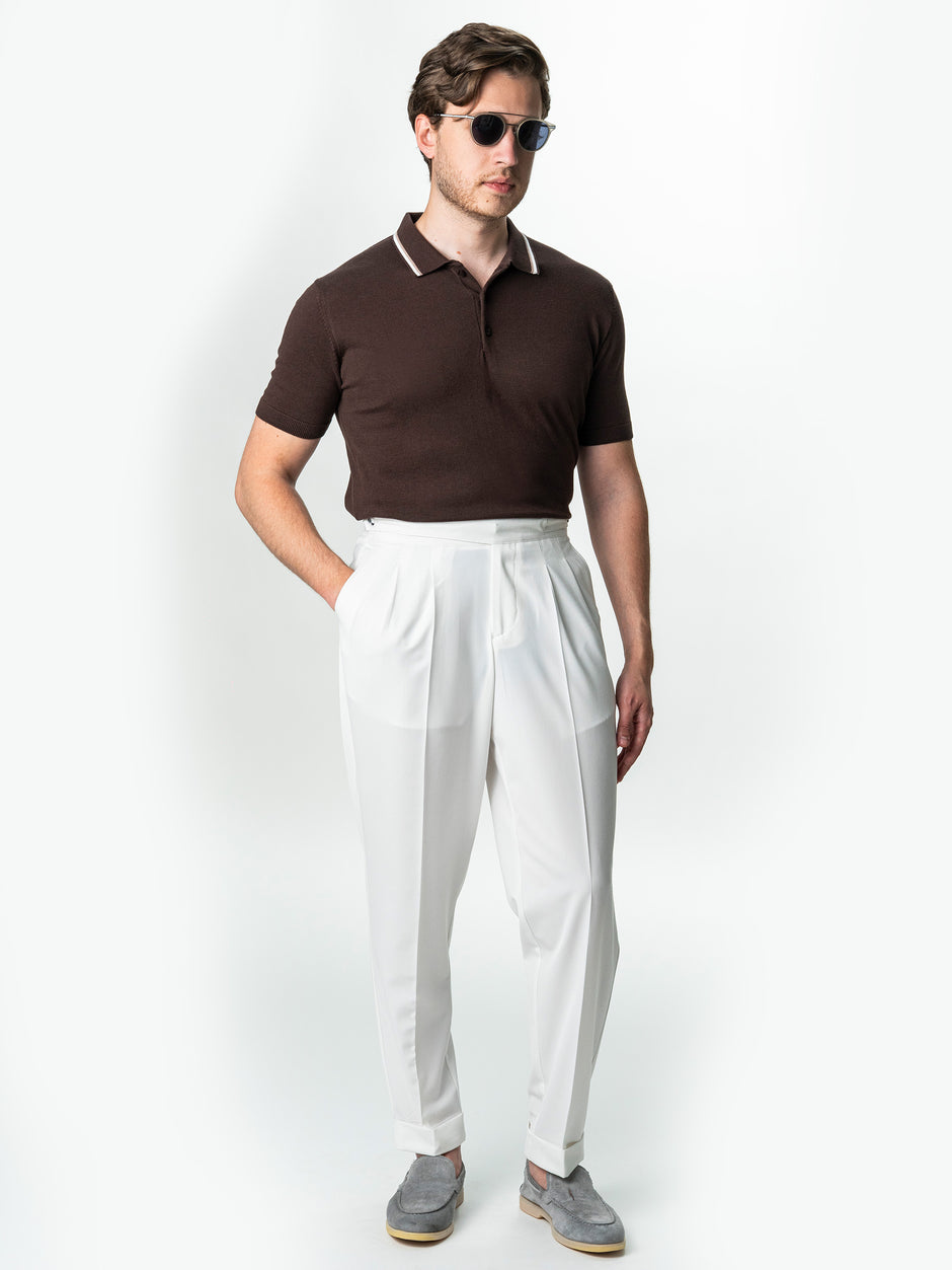 Pantaloni Barbati Albi British Gurkha Din Stofa Comfort BMan724 (2)