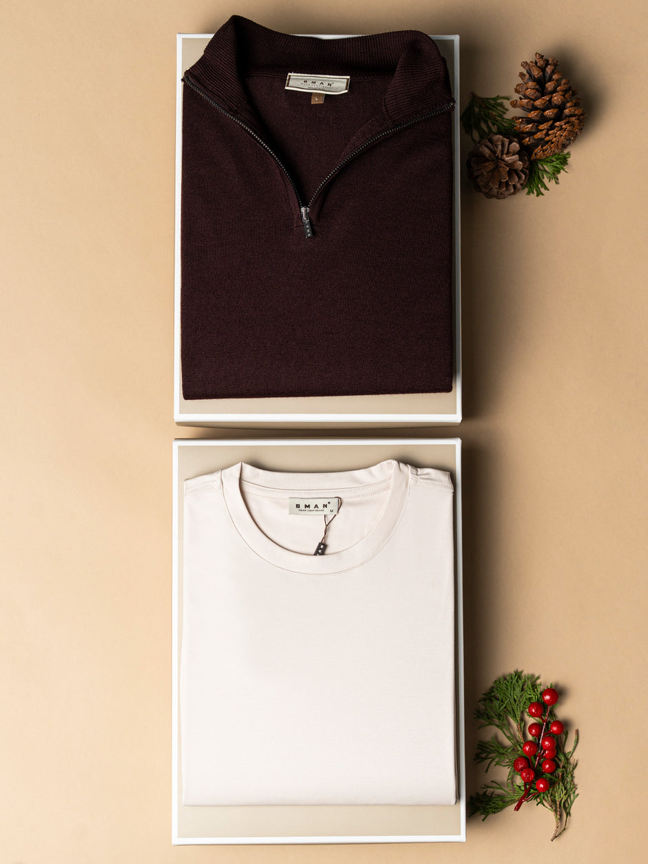 Pachet Cadou Barbati Pulover Cu Tricou Bman0039 (1)