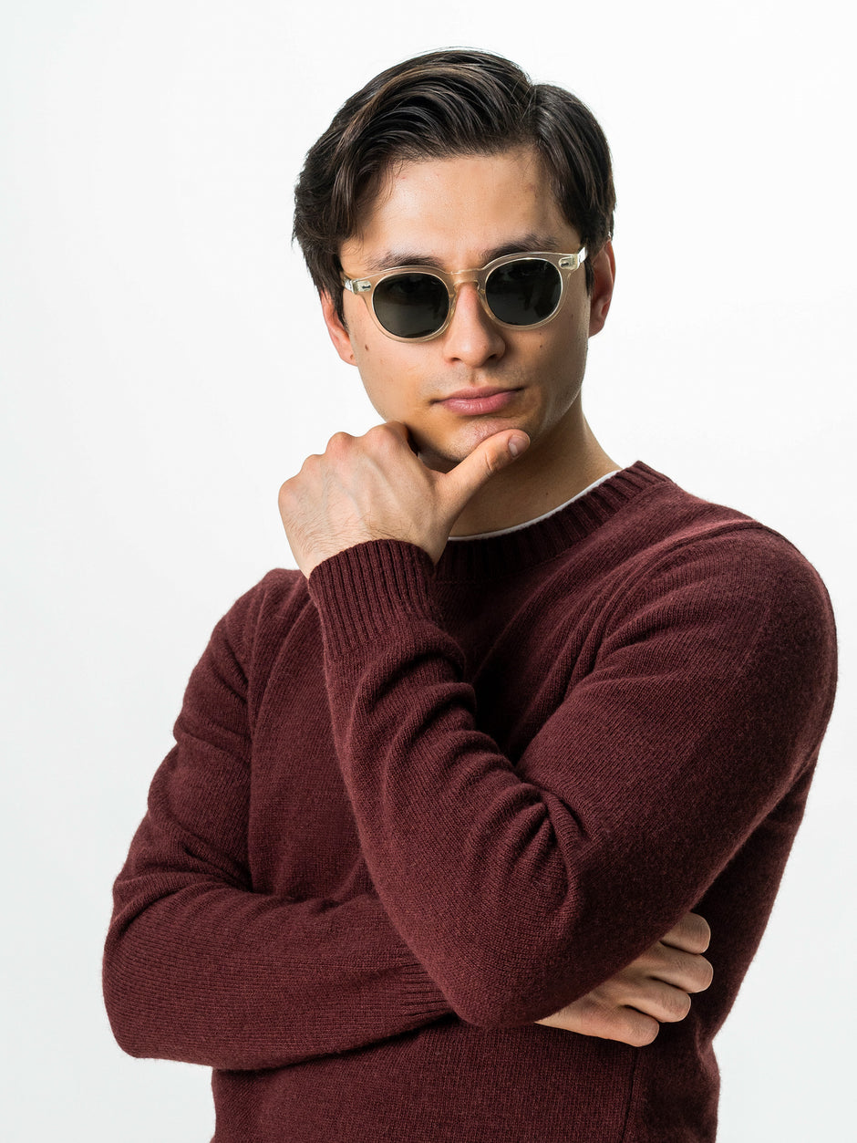 Pulover Barbati Bordo Toamna Iarna Din 100% Lana Lambswool BMan0032 (4)