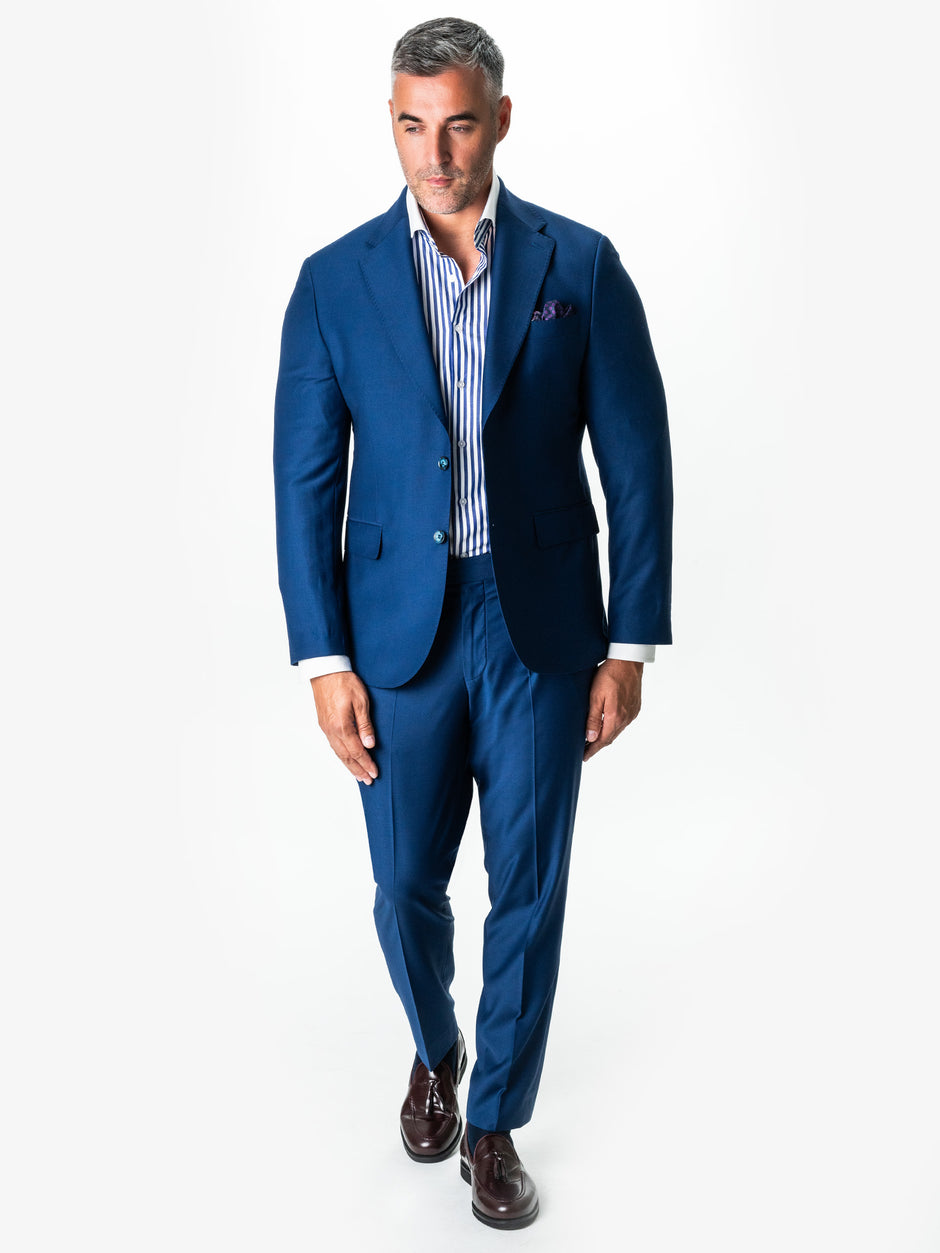 Costum Barbati Albastru All Season Smart Casual Lana Sarto BMan0018 (5)