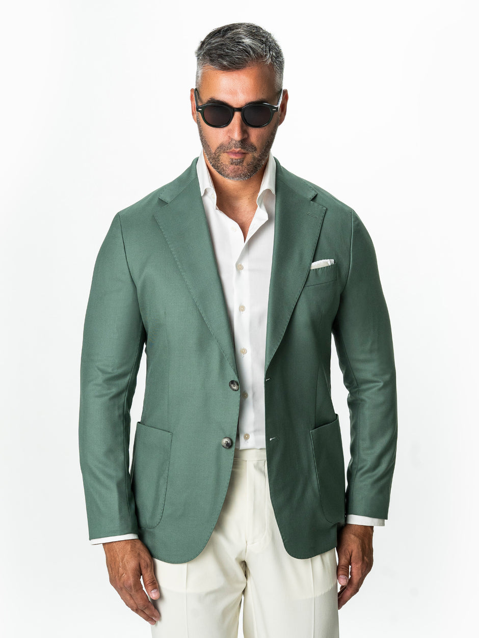 Sacou Barbati Verde 100% Lana Vitale Barberis BMan0056 (4)
